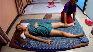 Ladyboy gives a hot herbal massage.