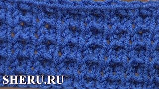 Простой и интересный узор спицами. Урок 31