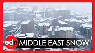 Middle East Covered in Exceptionally Rare Snow After Extreme Weather
