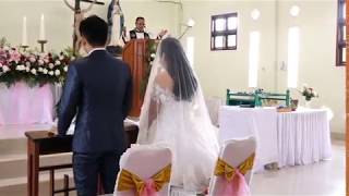 Pemberkatan Pernikahan Martin Yeni di Gereja Katolik Penyelengaraan Ilahi LubukLinggau