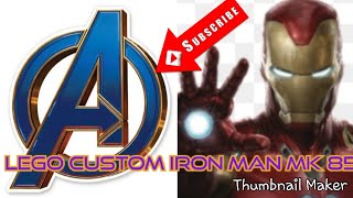 Custom LEGO iron man mk 85 avengers end game mini figure showcase