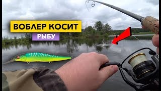 ЭТОТ ВОБЛЕР КОСИТ РЫБУ. Ловля щуки на пруду в корягах