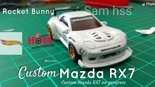 Custom hot wheels mazda rx 7