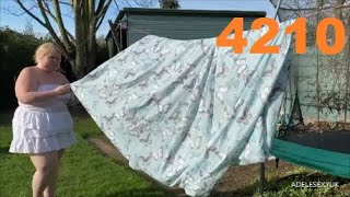 ADELESEXYUK HANGING OUT HER WASHING IN THE COLD