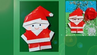 Paper Santa Claus - easy and rich. Papai Noel de Origami. Pop-up card
