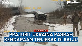 Mogok! Kendaraan Militer Ukraina Terjebak Tumpukan Salju