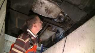 VW Passat Replacing the muffler, замена глушителя, Wechsel des Endschalldämpfers