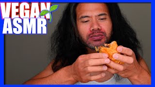 CRISPY CHICK'N BURRITOS | ASMR EATING | VEGAN MUKBANG | PitaEats.