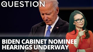 Biden confirmation hearings underway on Trump’s last day in office