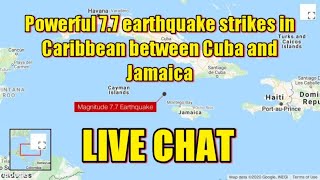Powerful 7.7 earthquake strikes in Caribbean between Cuba and Jamaica