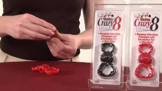 Vibrating Crazy 8 Cock Ring:: SE149030 ::