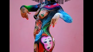 Профессиональный бодиарт на красивых женских телах/Professional body art on beautiful women's bodies