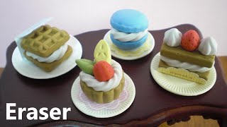 Kutsuwa DIY Eraser Making Kit 6 - Tart, Waffle, Macaron, Mille-feuille