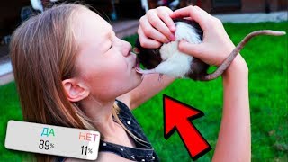 ПОЦЕЛОВАЛА КРЫСУ!!! I ПОДПИСЧИКИ УПРАВЛЯЮТ МОЕЙ ЖИЗНЬЮ!