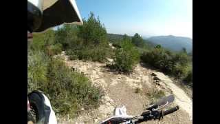 Bajada del MORO con Moto de ENDURO Begues (La Clota) - Gava (La Sentiu) 8:30