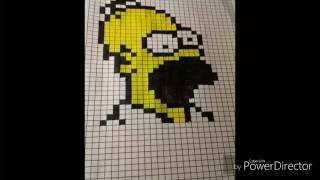 Как нарисовать Гомера Симпсона по клеточкам! | How to draw Homer Simpson