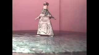 Origami dollar girl