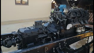 Газ 66 с двигателем камаз  V8 10.8l.Установил двигатель