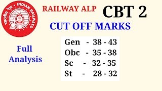 Raiway Alp cbt 2 cut off 2019 || Cbt 2 cut off 2019 || ALP TECHNICIAN CBT 2 CUT OFF || Cbt 2 cut off