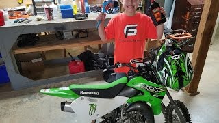 The Kawasaki kx 65, break in oil change and tune up. ready to race!!
