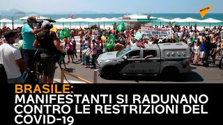 Brasile: manifestanti si radunano contro le restrizioni del COVID-19 a Rio de Janeiro