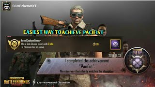 EASIEST WAY TO GET PACIFIST ( 0 KILL ) TITLE IN PUBG MOBILE