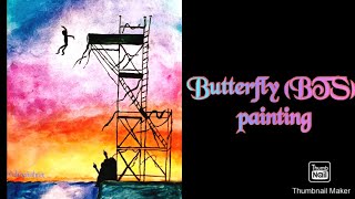 BTS Prologue : Butterfly watercolor painting