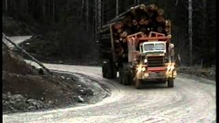 Log truck loaded