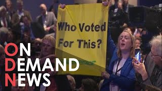 'WHO VOTED FOR THIS?': Hecklers Disrupt Liz Truss' Speech