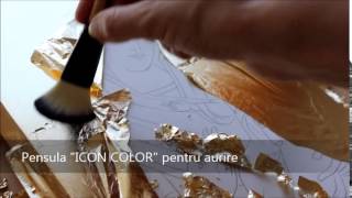 Pensula ICON COLOR pentru aurire (varf plat)