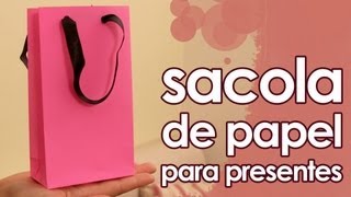 Sacola de papel para presentes (especial de Natal) (artesanato + origami)