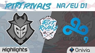 G2 vs C9 Highlights Rift Rivals EU & NA 2017 G2 Esports vs Cloud9 by Onivia