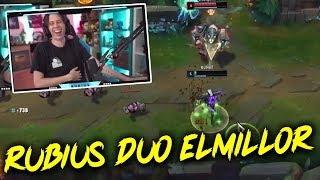 RUBIUS JUEGA LOL DESPUÉS DE MUUUCHO TIEMPO Y EN DUO CON ELMILLOR || VAYNE SORAKA BOT! ||