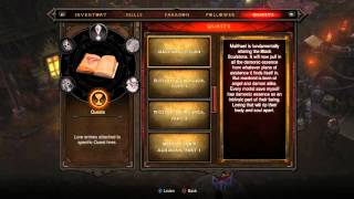 Diablo 3 playthrough (PS4) (Male Crusader): Quest Lore Books