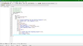 tutorial dev C++ program luas & keliling lingkaran dengan keyword goto