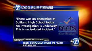 Teen hospitalized after fight at Suitland High