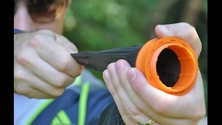 Как сделать рогатку из горлышка от бутылки и шарика ?