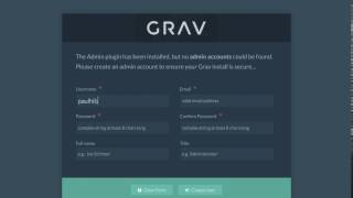 Grav CMS Full Install (~1 min)