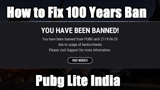 100 YEARS BAN GLITCH ! How To Fix | PUBG Lite India | Submit A Ticket |