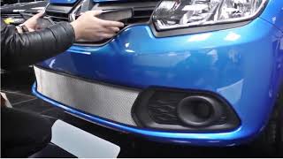Защита радиатора на Renault Sandero 2 Рено Сандеро 2 2014 2017