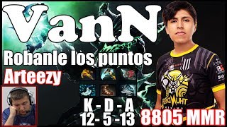 VanN 9000K MMR vs Arteezy 9551 MMR | Ranked 9k | Dota 2