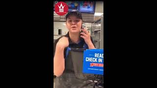 Woman Wants Smoke With Dominos Employee and Customer