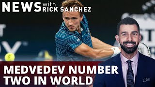 Medvedev rises to historic World No. 2 ranking