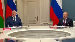 Лукашенко и Путин смотрят учения из Кремля. Пуск крылатых и баллистических ракет