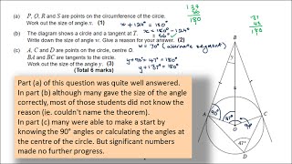 Example - cyclic quadrilateral, alternate segment, radius-tangent and triangle congruence