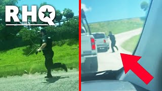 Driver Gives Cop A Lift To Catch Suspect (Video)