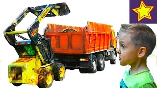 Трактор, погрузчик, самосвал Видео для детей Kids video about tractors