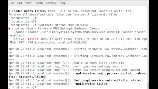 Listing failed services with systemctl on RHEL/CentOS