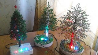 Деревья из бисера с подсветкой