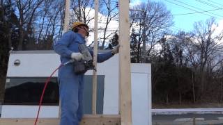ツーバイフォー木工事Ⅱコーナー枠組　セルフビルド美術館兼用住宅